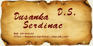 Dušanka Serdinac vizit kartica